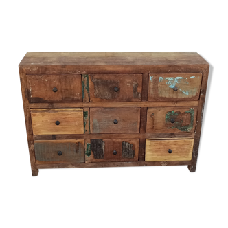 Commode en bois 9 tiroirs