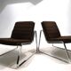 Set of two Drabert chrome lounge chairs by Gerd Lange, 1970