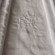 Old very large linen sheet monogrammed BF