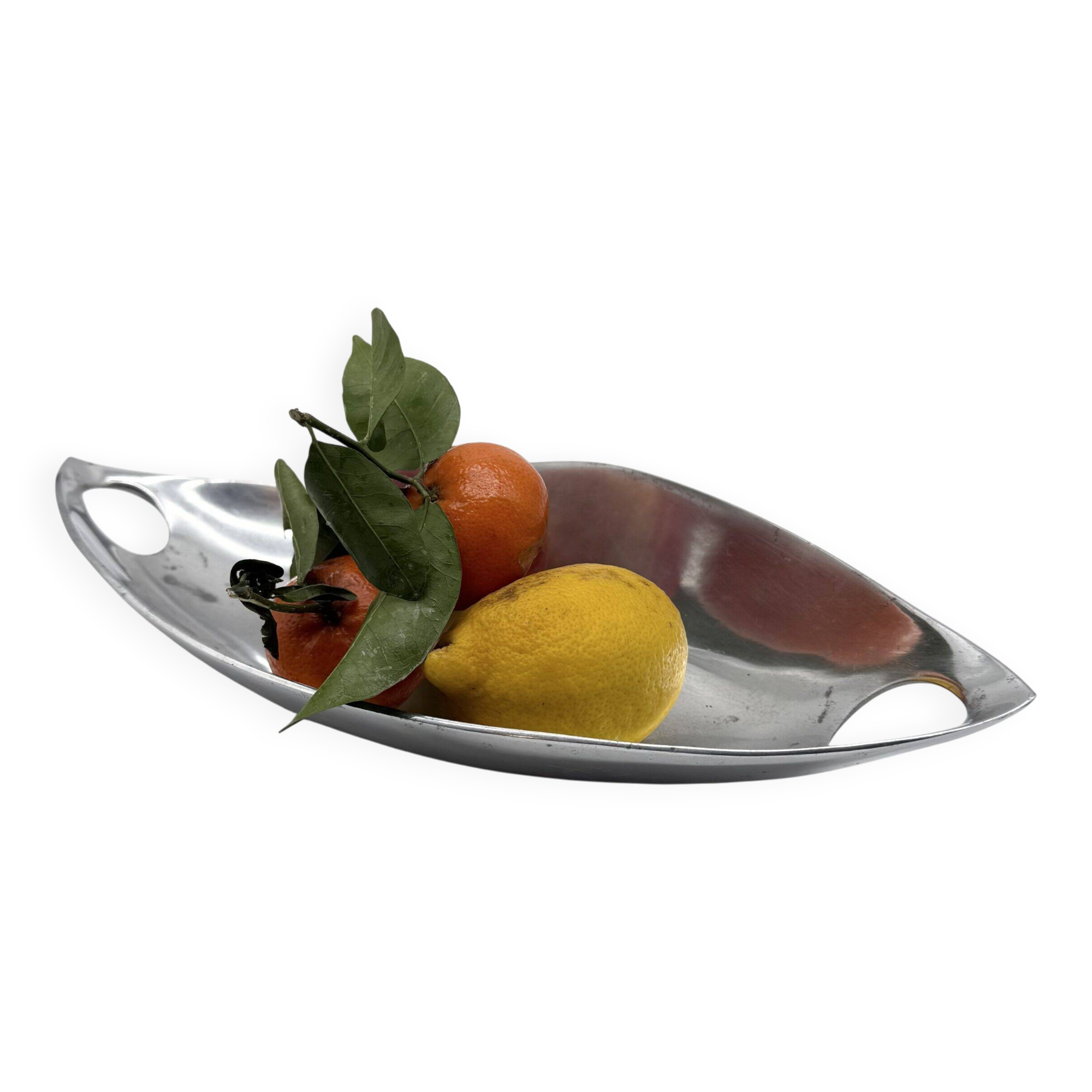 Polished aluminium cast centrepiece / bowl – 1980s