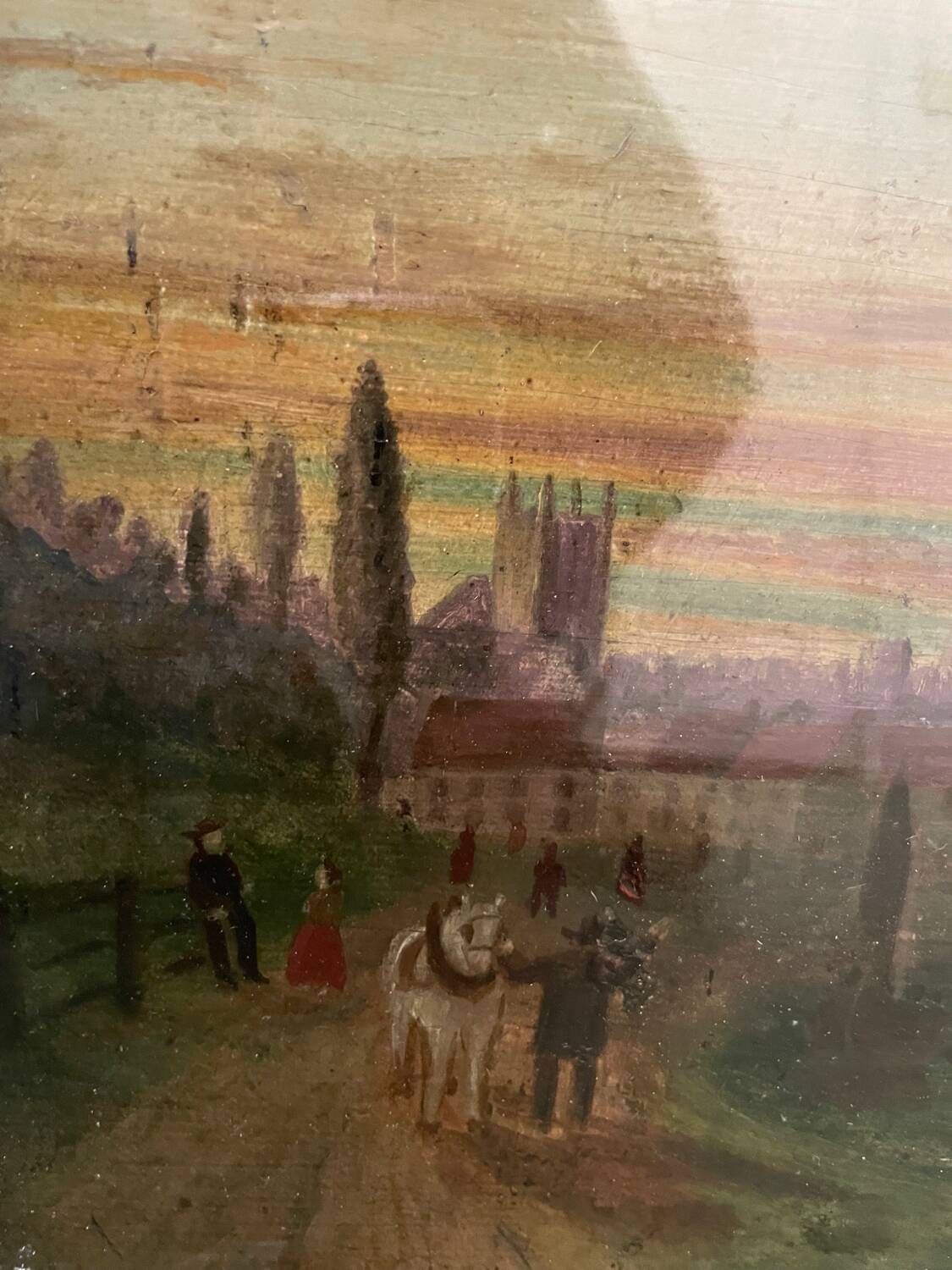 Tableau ancien paysage XVIIe