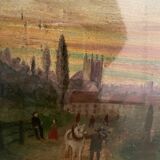 Tableau ancien paysage XVIIe