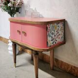 Powder pink vintage bedside