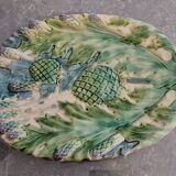 Asparagus and artichoke barbotine dish from France circa 1890