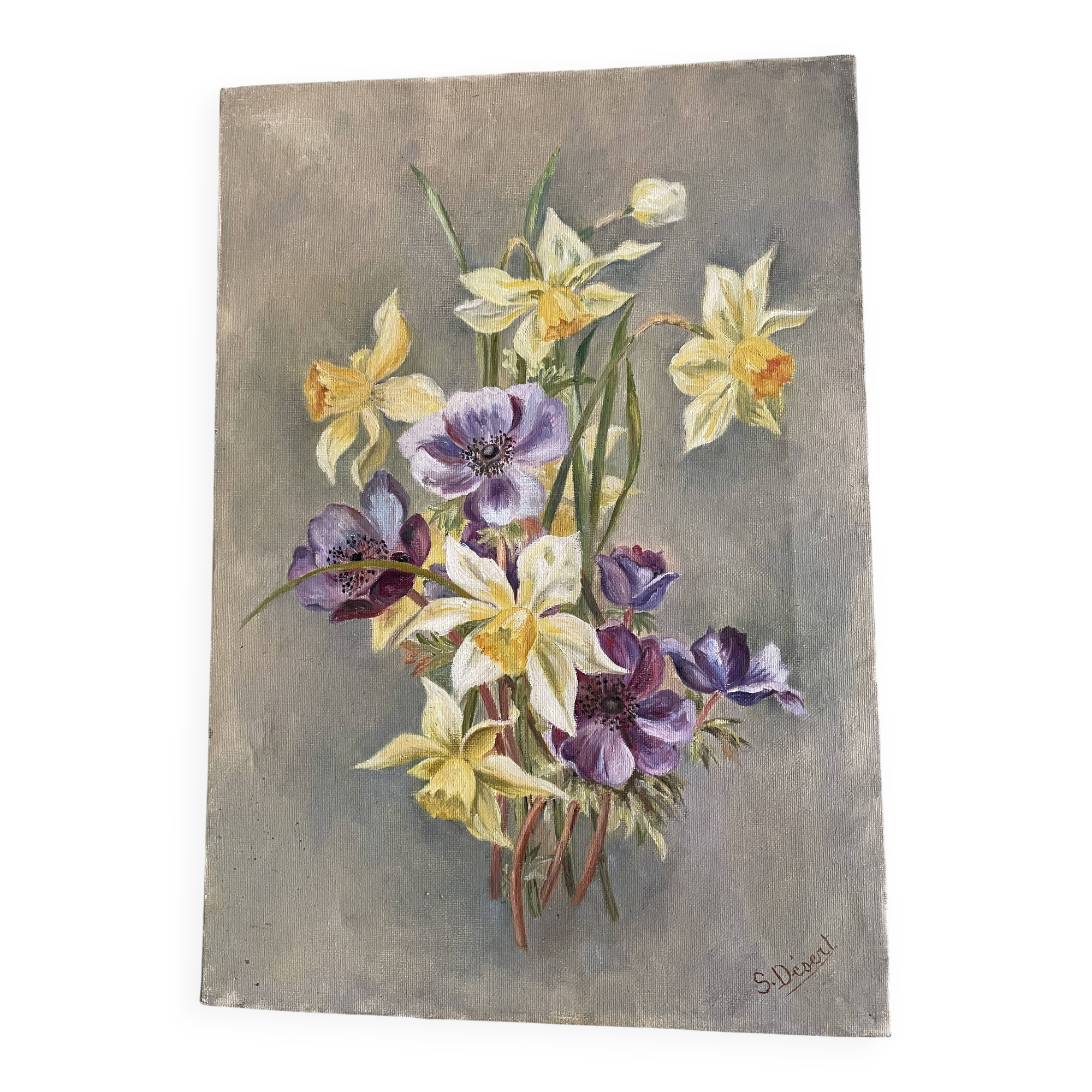 Antique floral painting