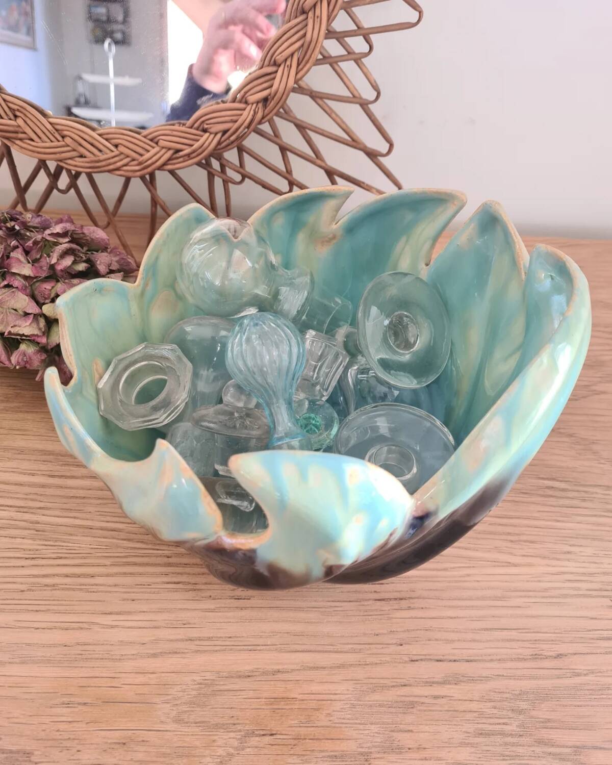 Flame ceramic planter