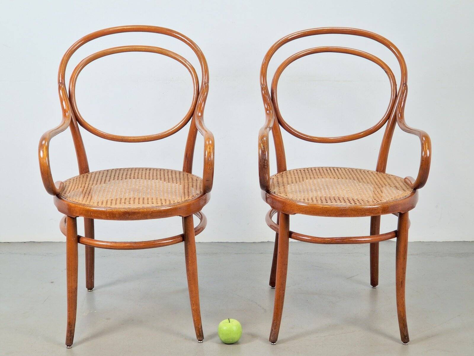 Chaises en osier en bois cintré par Jacob & Josef Kohn pour Wiener Werkstätte, Autriche, années 1890, ensemble de 2