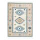 1970s Vintage Turkish Oushak Handmade Wool Cotton Beige Area Rug 185x259