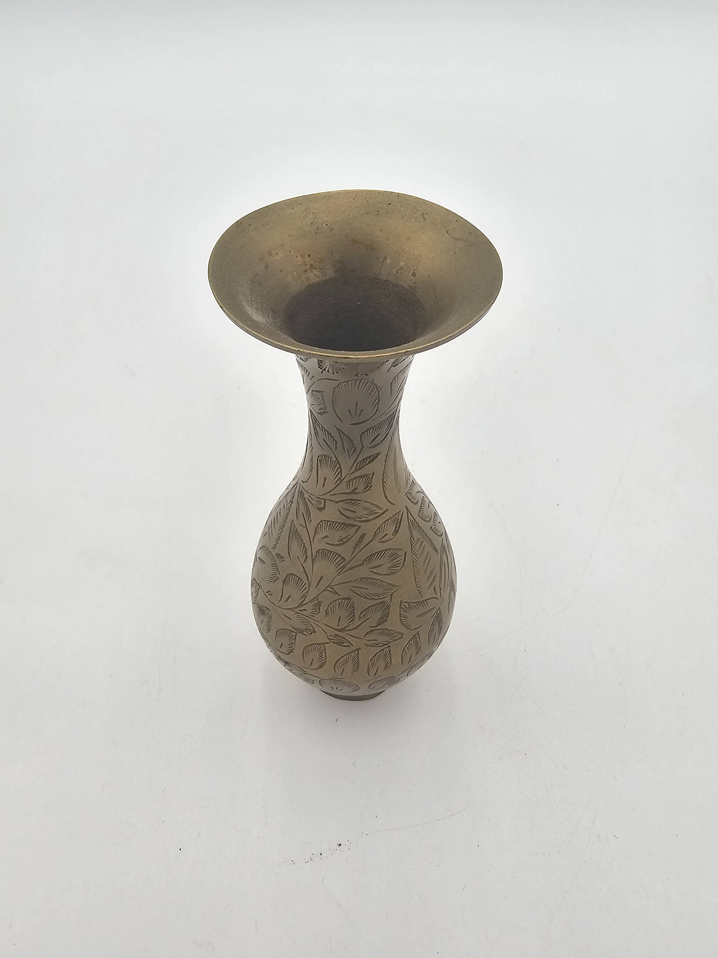 Indian vase with flower decoration