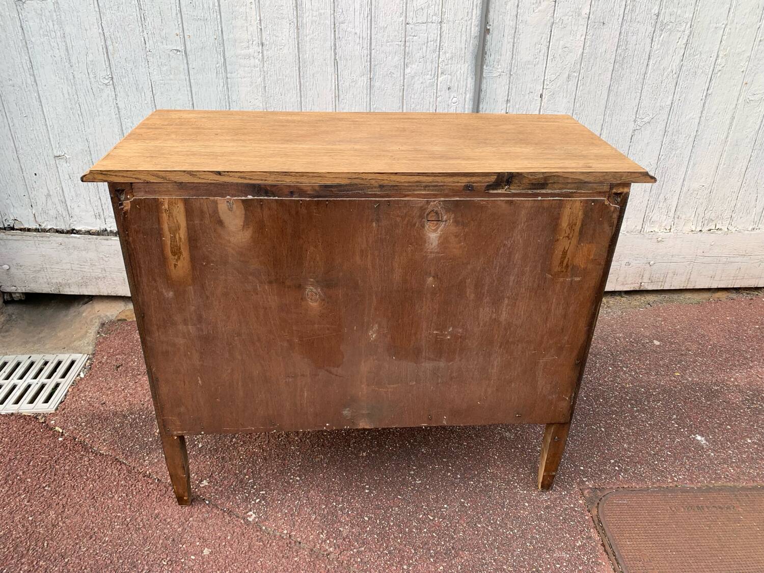 Matte black oak chest of drawers with 3 drawers