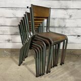 Lot de 8 chaises d'école