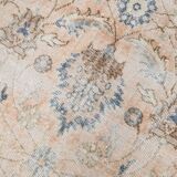 4x7 Tan Beige & Blue Floral Vintage Rug, 138x206Cm
