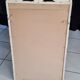 Vintage white faux bamboo mirror