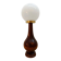 Lampe art déco bois et opaline
