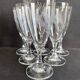 Champagne flutes in cut crystal