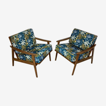 Pair of Scandinavian armchairs restored 1960