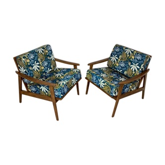 Pair of Scandinavian armchairs restored 1960