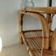 Vintage rattan coffee table from the 70s - organic lines, Riviera spirit.