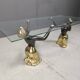 Vintage brass blackamoor coffee table, 1970s