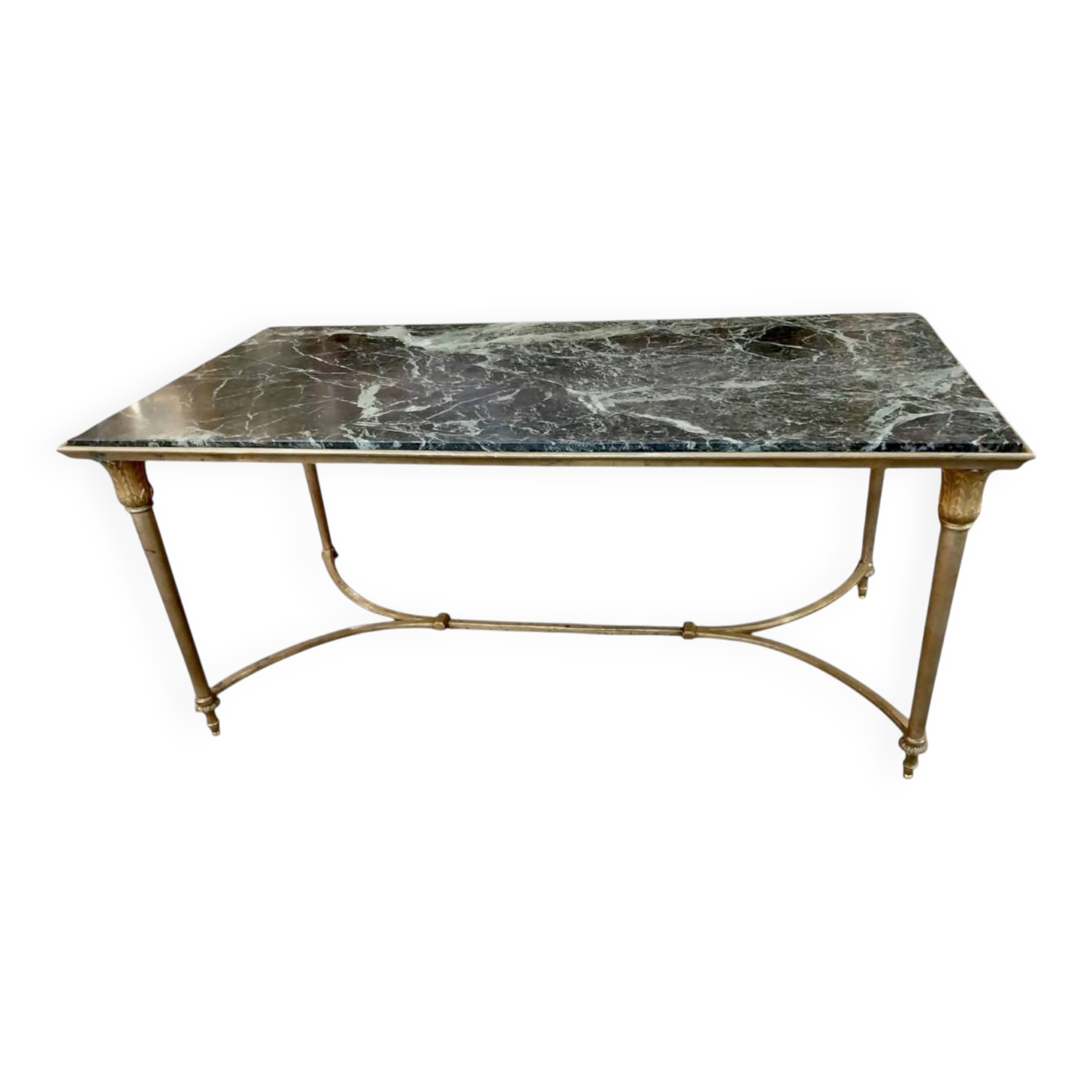 Bronze and marble coffee table, 20th century