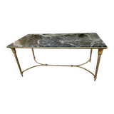 Bronze and marble coffee table, 20th century