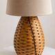 Large wooden honeycomb floor lamp