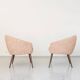 Vintage Pink Shell Armchairs “Fabian”, Lubuskie Fabryki Mebli, Poland, 1970