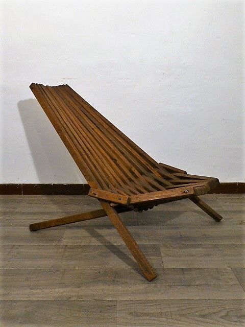 Scandinavian teak folding armchair Denmark 1960