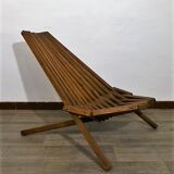 Scandinavian teak folding armchair Denmark 1960