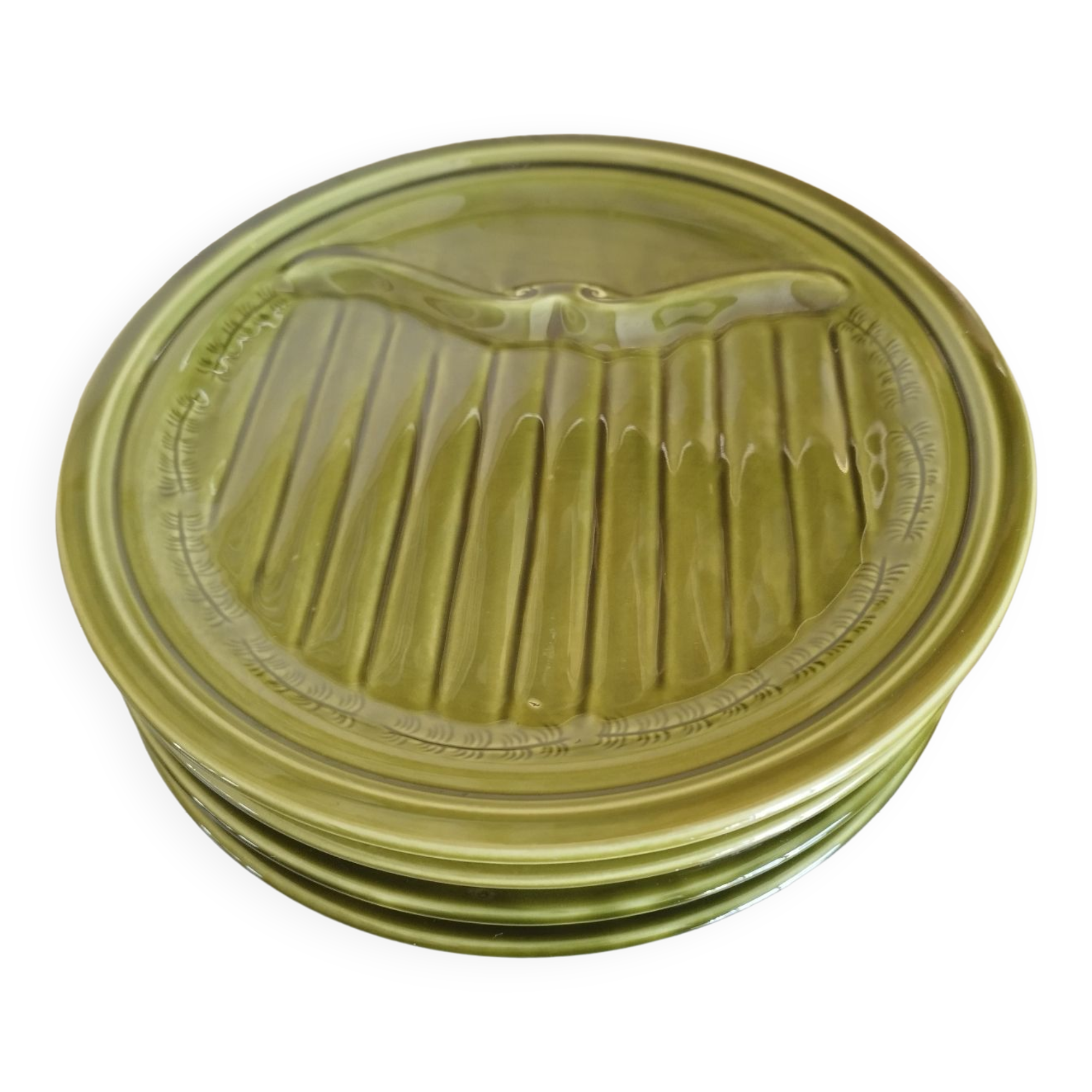 Gien ceramic asparagus plates