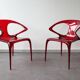 Pair of Ava chairs by Song Wen Zhong for Roche Bobois, 20th century.