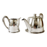White metal teapot and creamer, Félix Frères Toulouse