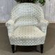 Napoleon III toad chair, late 19th century, reupholstered.