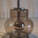 Space Age table lamp base in glass and chrome metal - 1970s