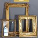 Frame hollow edges gilded wood gold leaf 28.5x22.5 foliage 23.9x18 cm sb