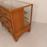 Antique oak store counter with drawers