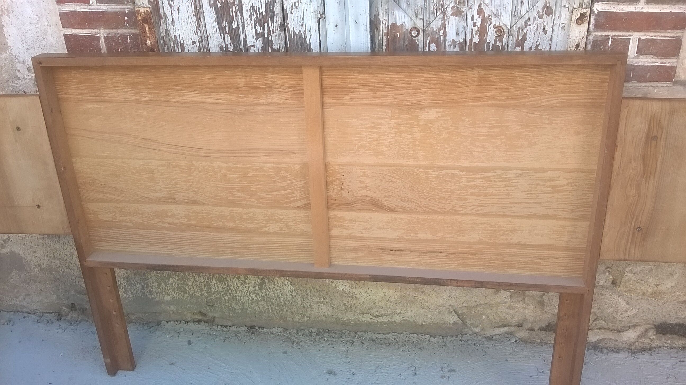 Headboard oak shelves year 60