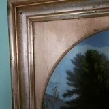 Oil on panel, signed Lataste, 19th century. Mountain