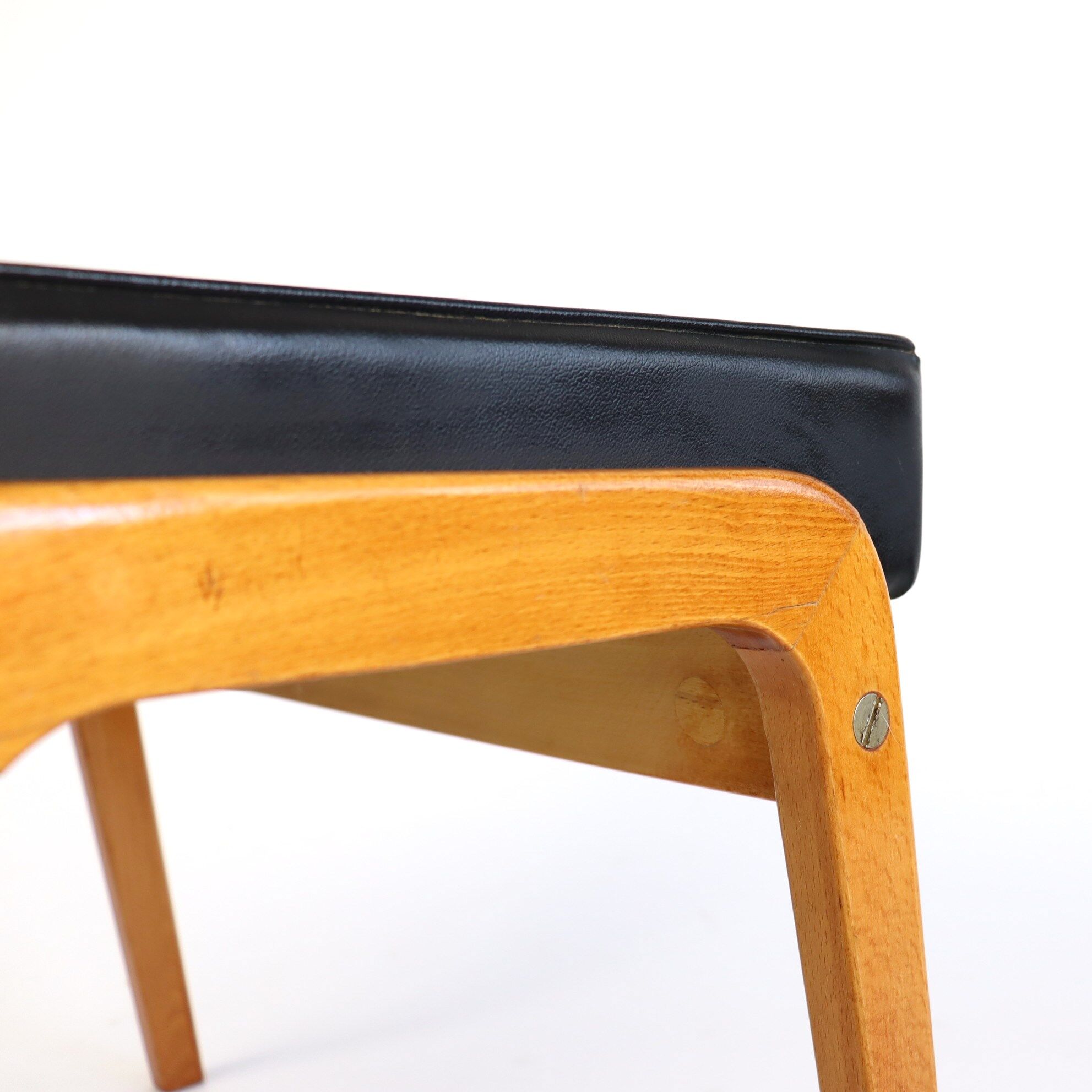 Teak stool and Skaï 60s