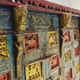 Coffre de mariée antique d'Inde