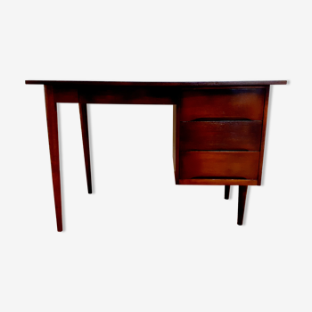 Vintage dark wood desk 50s 60s