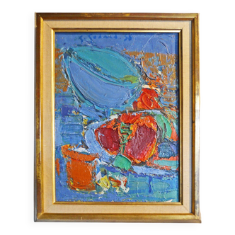 Gabriel Godard (1933-2023) abstract oil on canvas signed and dated 1958