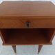 Vintage bedside table with 1 drawer and 1 niche, brass feet - very good condition.
