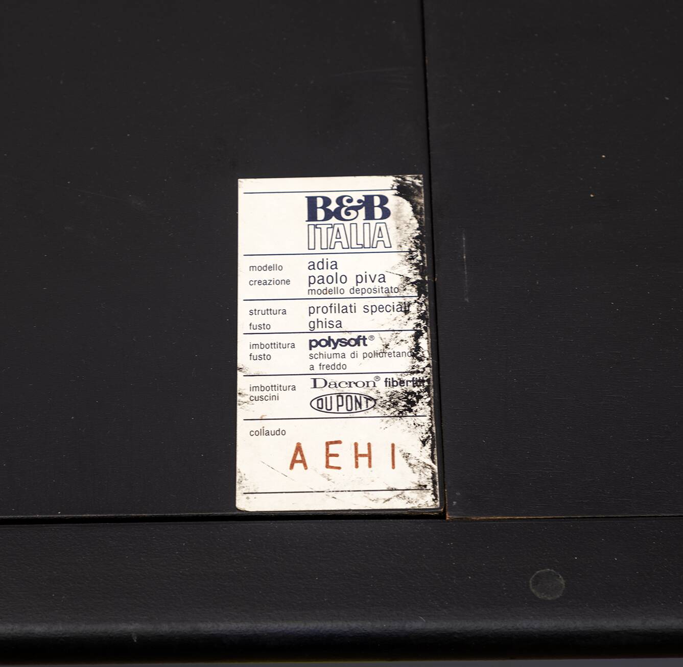 Paolo Piva Double Bed King-Size Brass and Steel "Adia" by B&B, 1980s