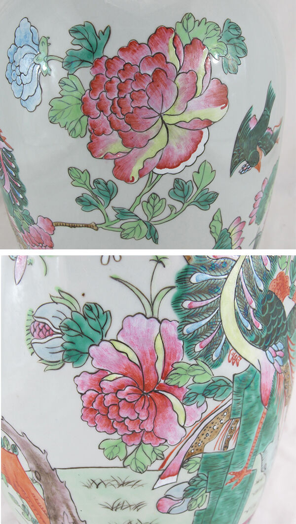 Vase chinois famille rose fin 19è début 20è siècle