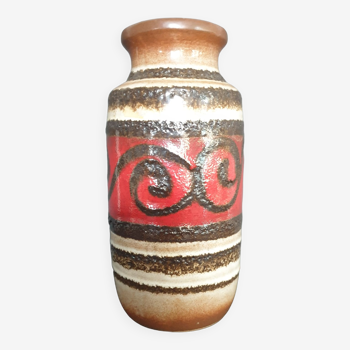 West German ceramic vase, fatty lava ceramics, 70s by Scheurich
