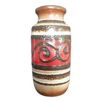 Vase en céramique Allemagne de l'ouest, céramique à lave grasse, années 70 par Scheurich