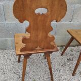 Set of 4 mountain chairs or blond wood chalet chairs