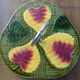 Cheese platter by sarreguemine no. 6143 in the shape of a pear.