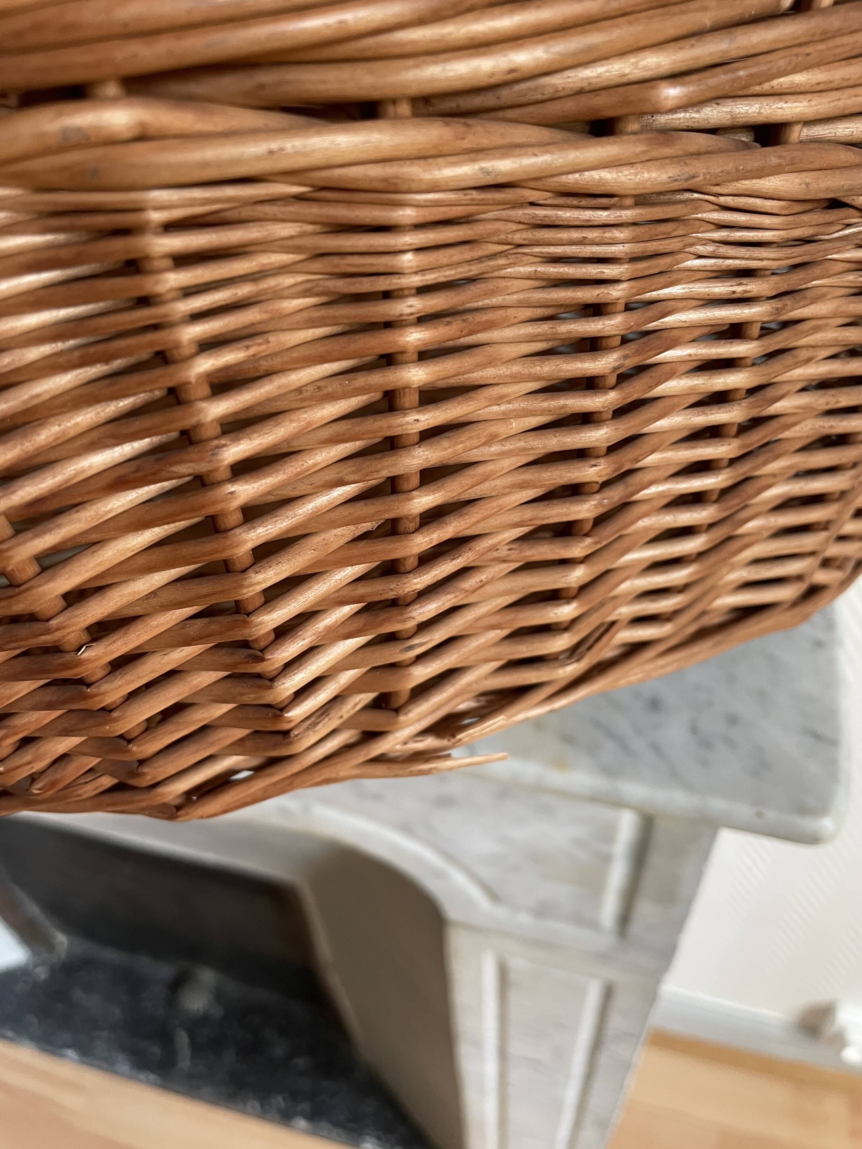 Domed wicker basket